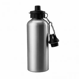 Squeeze Personalizado - 600ml Metal 190x95mm Prata  Estampa Sublimática 